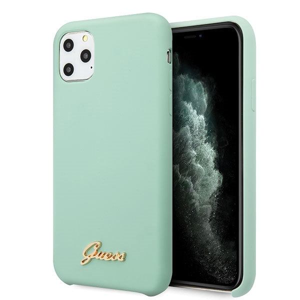 Guess silikoninis dėklas iPhone 11 Pro Max – žalias -- iPhone 11 Pro Max