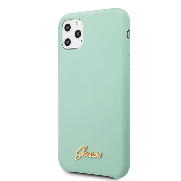 Guess silikoninis dėklas iPhone 11 Pro Max – žalias -- iPhone 11 Pro Max