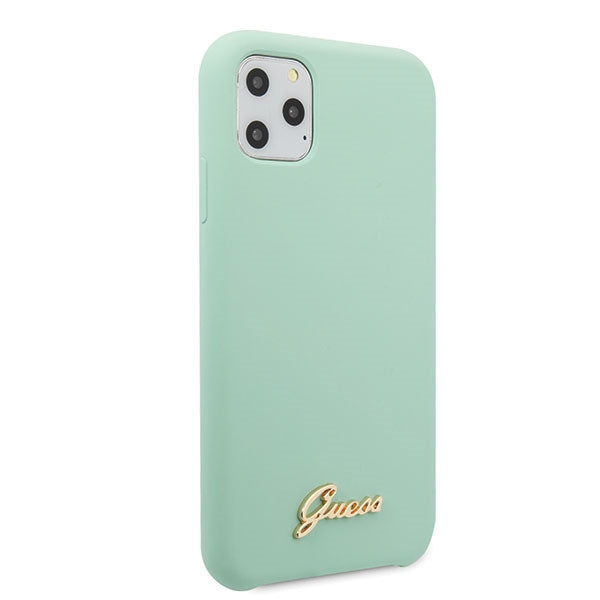 Guess silikoninis dėklas iPhone 11 Pro Max – žalias -- iPhone 11 Pro Max