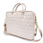 Guess Quilted krepšys 16" nešiojamajam kompiuteriui - rožinis -- Laptop Bags