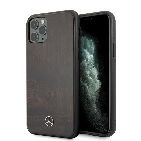 Mercedes-Benz Wood Line dėklas iPhone 11 Pro Max – rudas -- iPhone 11 Pro Max