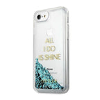Guess GUHCP7GLUQBL iPhone 6/7/8 /SE 2020 / SE 2022 mėlyna/mėlyna hard case Liquid Glitter Party -- iPhone 6