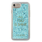 Guess GUHCP7GLUQBL iPhone 6/7/8 /SE 2020 / SE 2022 mėlyna/mėlyna hard case Liquid Glitter Party -- iPhone 6