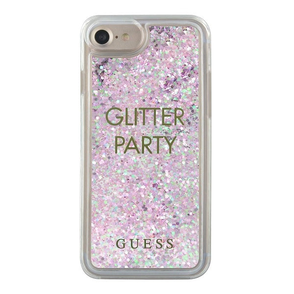 Guess GUHCP7GLUQPU iPhone 6/7/8 /SE 2020 / SE 2022 purpurinė/violetinė hard case Skysti blizgučiai Party -- iPhone 6