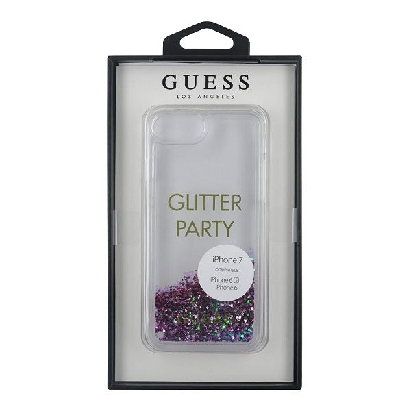 Guess GUHCP7GLUQPU iPhone 6/7/8 /SE 2020 / SE 2022 purpurinė/violetinė hard case Skysti blizgučiai Party -- iPhone 6