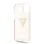 Guess dėklas iPhone 11 Pro – auksinis, Glitter Triangle -- iPhone 11 Pro