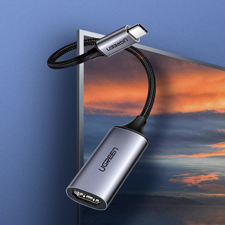 Ugreen USB Type C į HDMI 2.0 adapteris 4K @ 60 Hz Thunderbolt 3 MacBook / PC pilkas (70444) -- USB Adapters