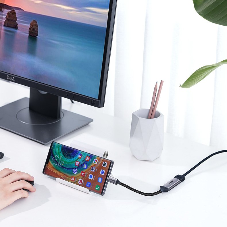 Ugreen USB Type C į HDMI 2.0 adapteris 4K @ 60 Hz Thunderbolt 3 MacBook / PC pilkas (70444) -- USB Adapters