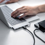 HUB Ugreen 60559 2x USB-C / USB-C PD (Thunderbolt 3, 100W, 4K 60 Hz, 10 Gbps) / HDMI 4K 30 Hz / 3x USB 3.0 skirtas...