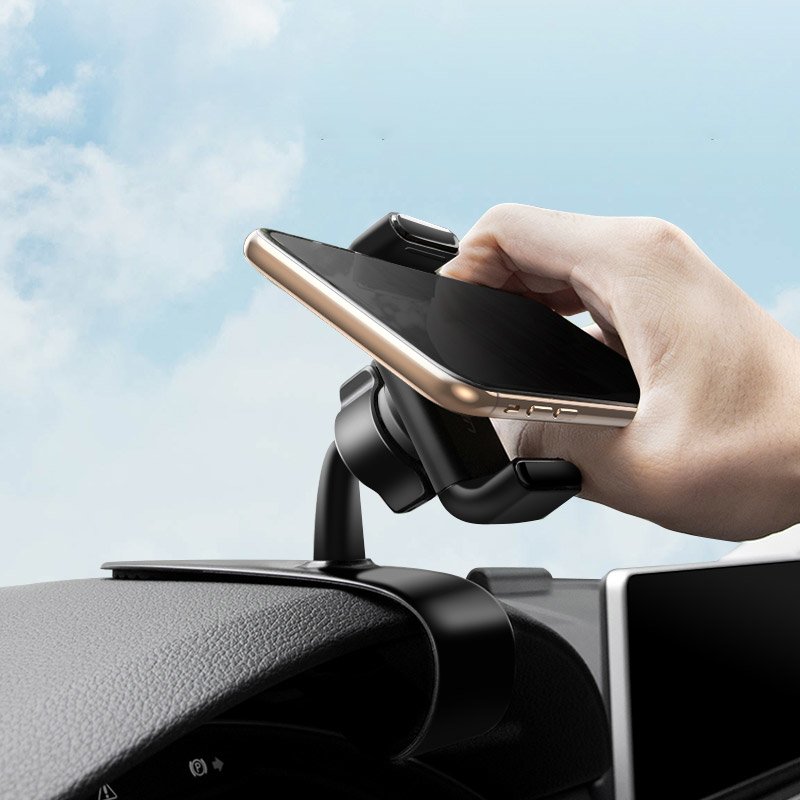 Ugreen LP189 60796 automobilinis telefono laikiklis su prietaisų skydelio sagtimi - juodas -- Cell phone holders