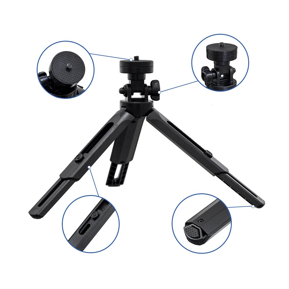 Miniatūrinis trikojis selfie lazdelė telefono kamerai GoPro 16 - 21 cm juodas -- Selfie Sticks & Tripods