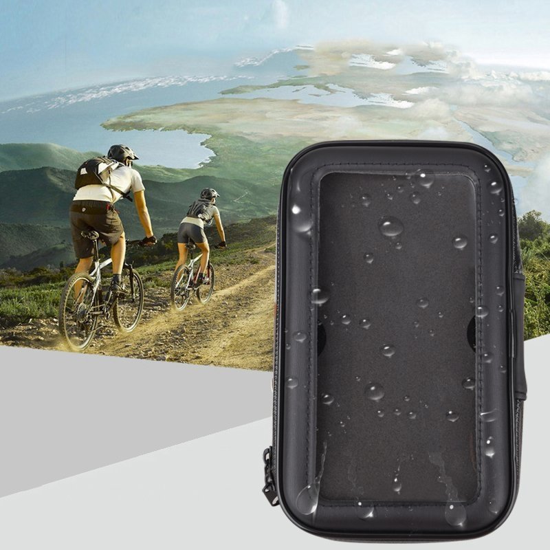 Vandeniui atsparus telefono laikiklis dviračiui XL – juodas -- Cell phone cases and covers