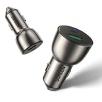 Ugreen automobilinis įkroviklis USB / USB Type C Quick Charge 3.0 Power Delivery 36W 3A Pilkas (CD213 60980) -- Cell...