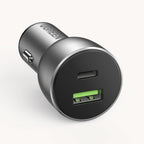 Ugreen automobilinis įkroviklis USB / USB Type C Quick Charge 3.0 Power Delivery 36W 3A Pilkas (CD213 60980) -- Cell...