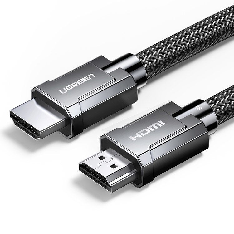 Ugreen kabelis HDMI 2.1 kabelis 8K 60 Hz / 4K 120 Hz 3D 48 Gbps HDR VRR QMS ALLM eARC QFT 2 m pilkas (HD135 70321) --...
