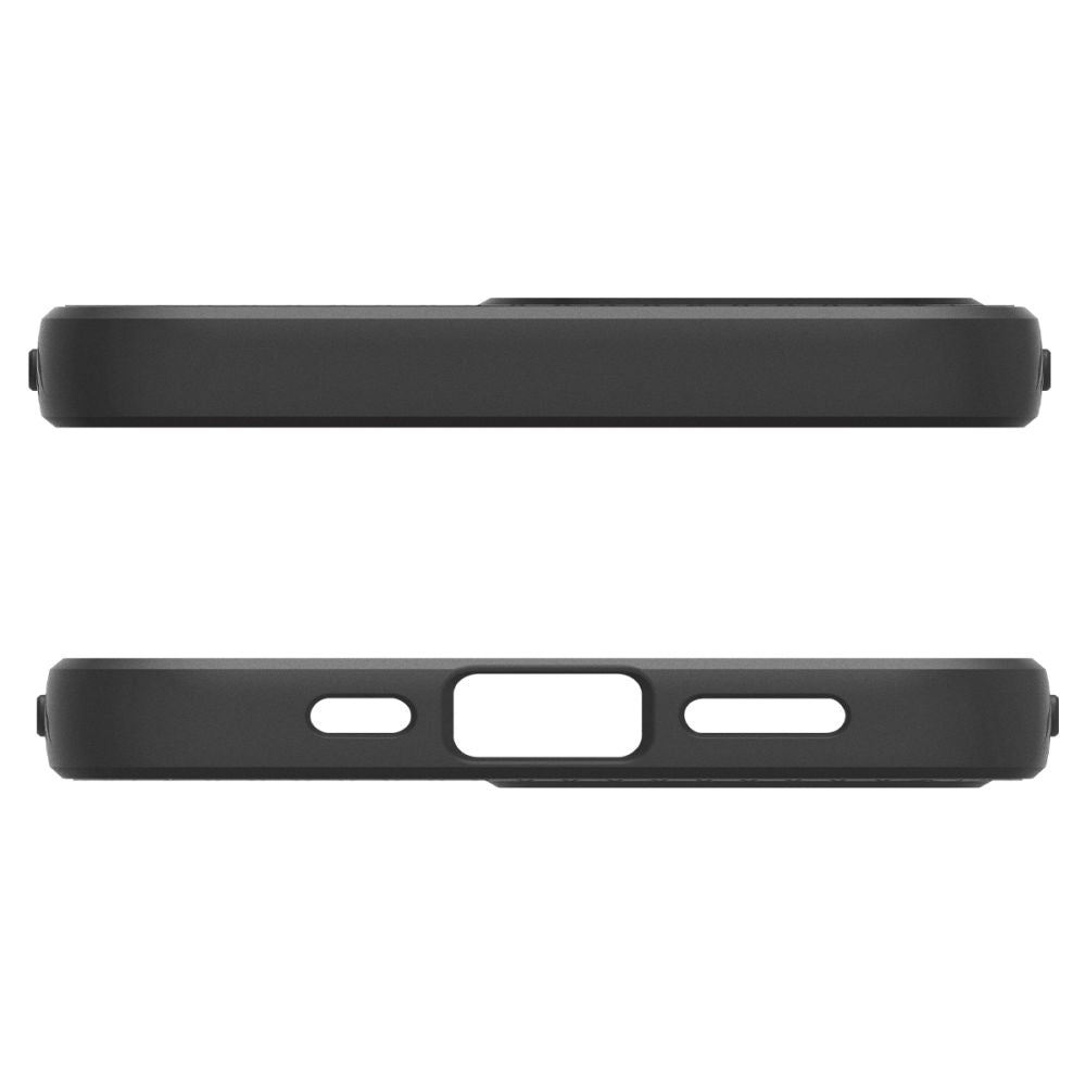 Dėklas Spigen Liquid Air Mag MagSafe iPhone 16e / 17e, matinis juodas -- iPhone 16e, iPhone 17e