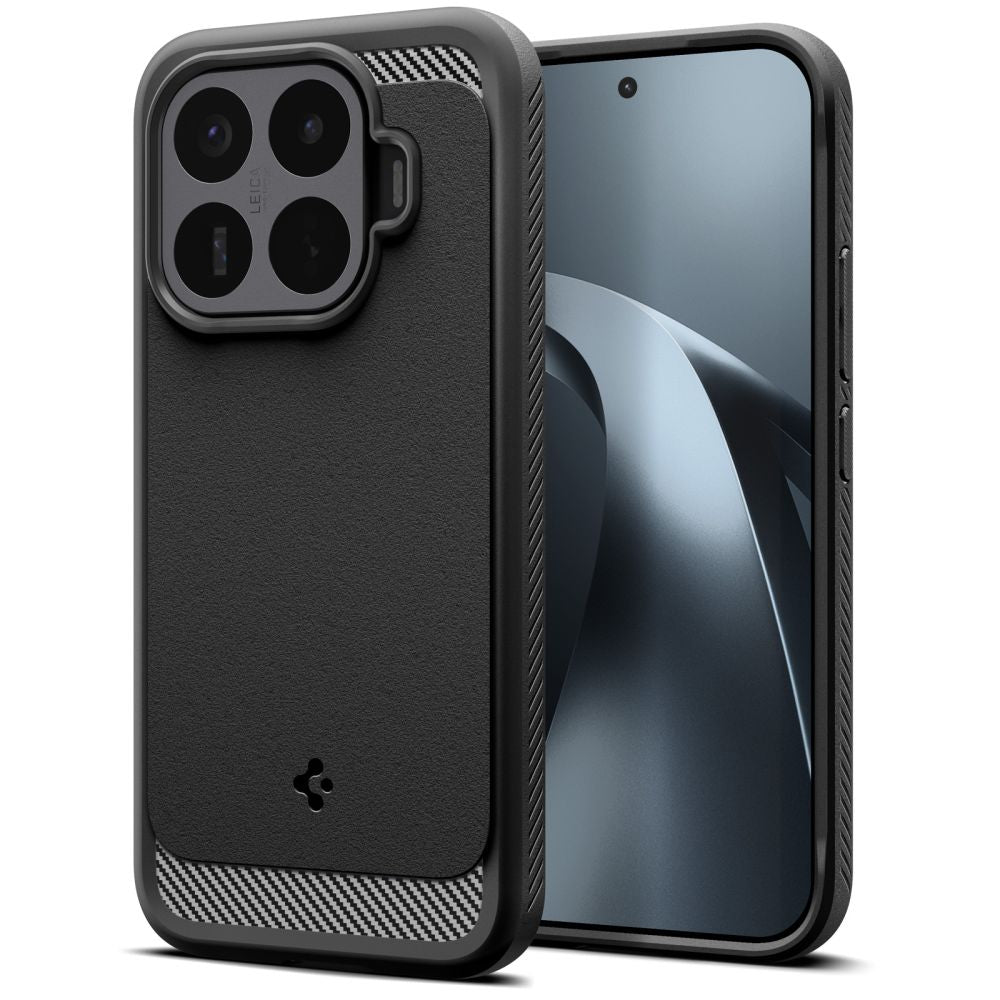 Dėklas Spigen Rugged Armor Xiaomi 17T Pro, matinis juodas -- Xiaomi 17T Pro