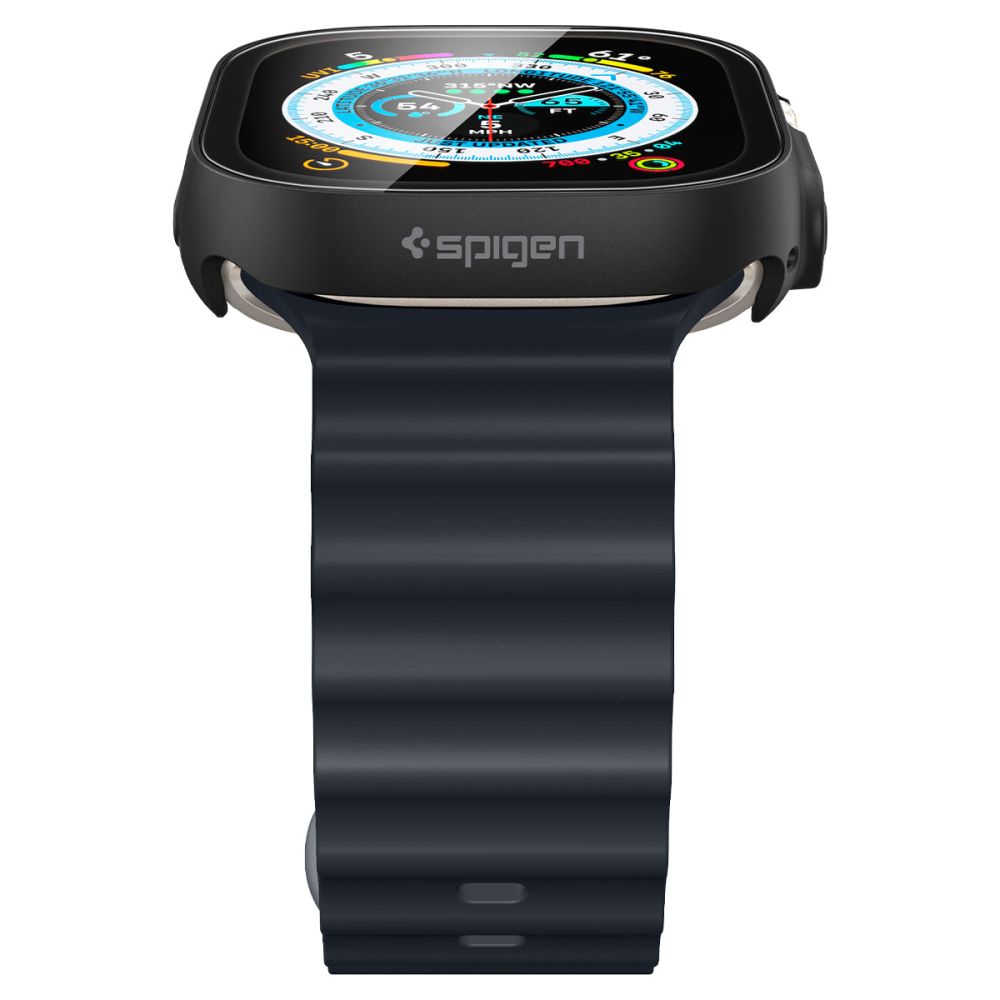 Dėklas Spigen Thin Fit 360 Apple Watch Ultra 1 / 2 (49 mm), juodas -- Apple Watch Ultra (49 mm), Apple Watch Ultra 2 (49 mm)