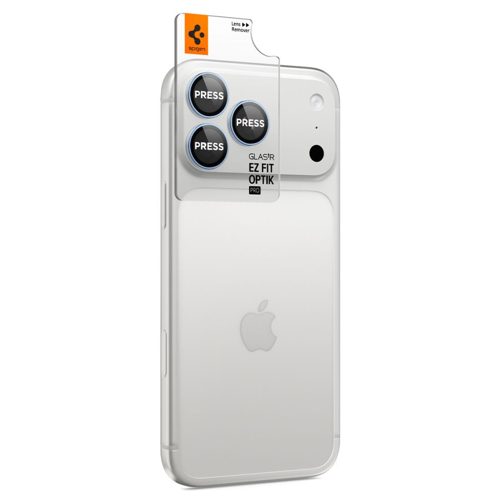 Kameros apsauginis stiklas Spigen Optik Pro Glas.tR EZ Fit iPhone 18 Pro / 18 Pro Max 2 vnt., šviesiai mėlynas -- iPhone...
