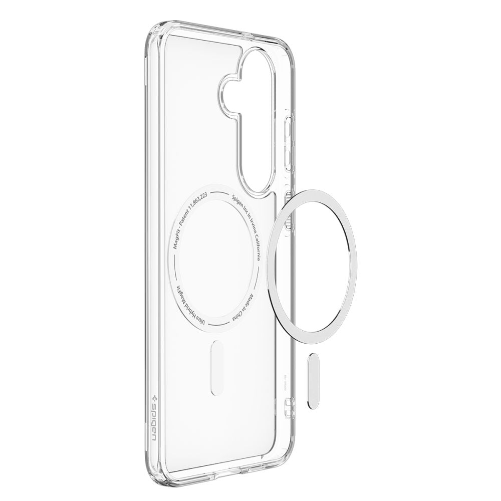 Dėklas Spigen Ultra Hybrid Mag MagSafe Galaxy S26 FE, skaidrus/baltas -- Galaxy S26 FE