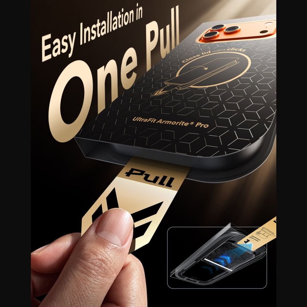 Apsauginis stiklas ESR UltraFit Armorite Pro, iPhone 17 Pro Max / 18 Pro Max, juodas -- iPhone 17 Pro Max, iPhone 18 Pro Max
