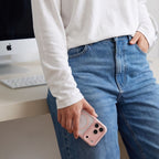 Dėklas Tech-Protect MagPeak MagSafe CC iPhone 17 Pro / 18 Pro, matinis rožinis -- iPhone 17 Pro, iPhone 18 Pro
