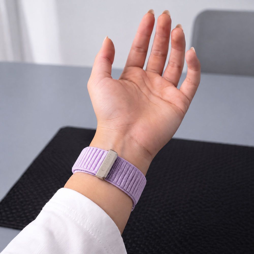 Dirželis Tech-Protect NylonLoop Apple Watch 8 / 9 / 10 / 11 / 12 / SE / Ultra (44 / 45 / 46 / 49 mm), violetinis -- Apple...