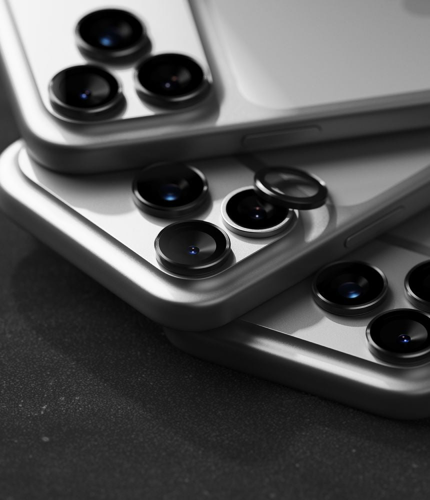 Kameros apsauginis stiklas Ringke Camera Frame Protector iPhone 18 Pro / 18 Pro Max, 2 vnt., juodas -- iPhone 18 Pro,...