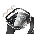 Dėklas Tech-Protect Defense Apple Watch Ultra 1 / 2 / 3 / 4 (49 mm), 2 vnt., juodas ir skaidrus -- Apple Watch Ultra 1...