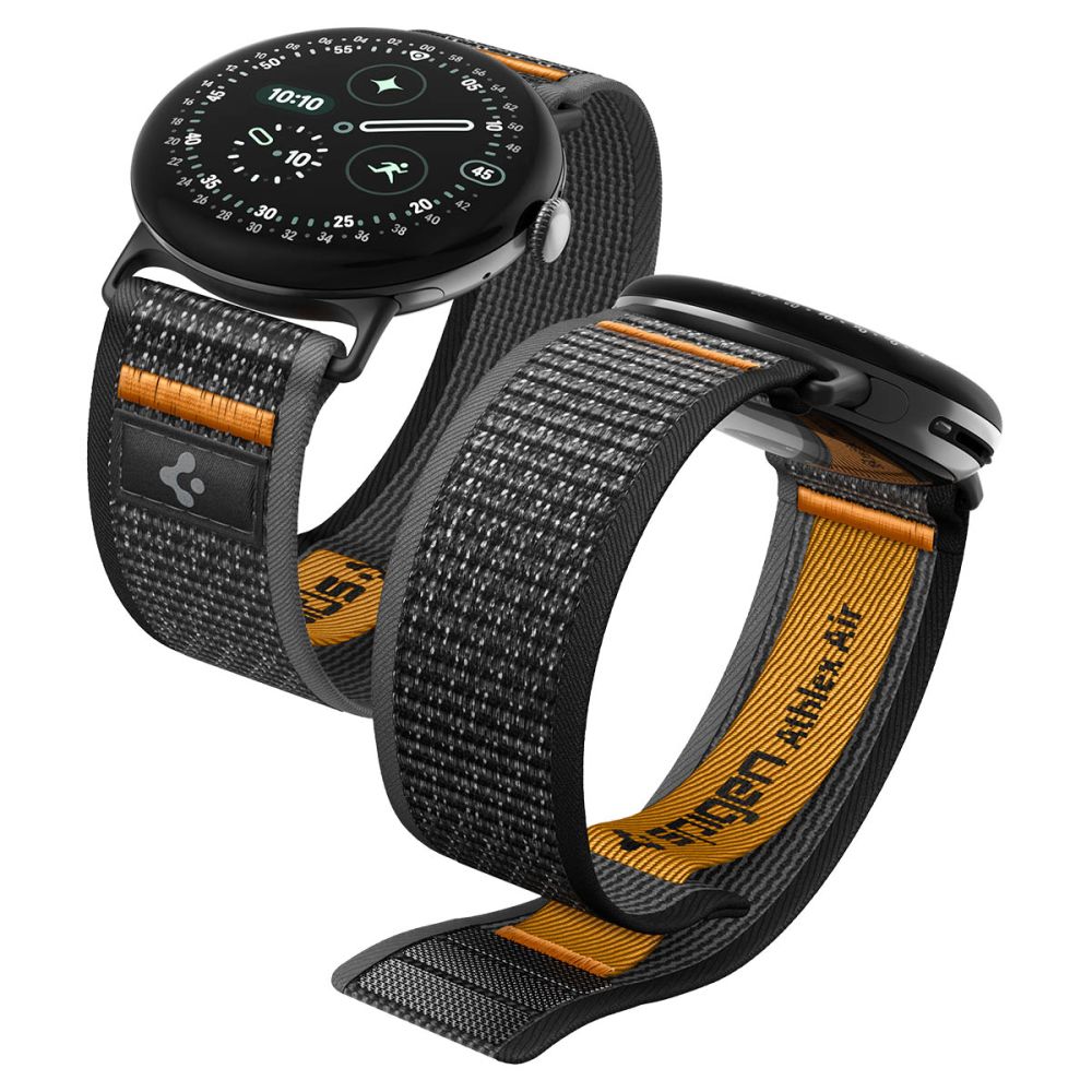 Dirželis Spigen Athlex Air Google Pixel Watch 1 / 2 / 3 / 4 / 5 (41 mm), juodas / oranžinis -- Pixel Watch (41 mm), Pixel...
