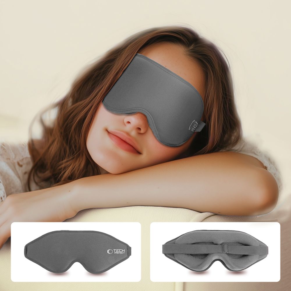 Miego kaukė Tech-Protect Eyeshade, pilka -- TECH-PROTECT//Akcesoria//Gadżety