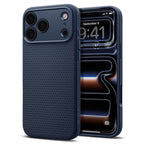 Dėklas Spigen Liquid Air iPhone 17 Pro / 18 Pro, tamsiai mėlynas -- iPhone 17 Pro, iPhone 18 Pro