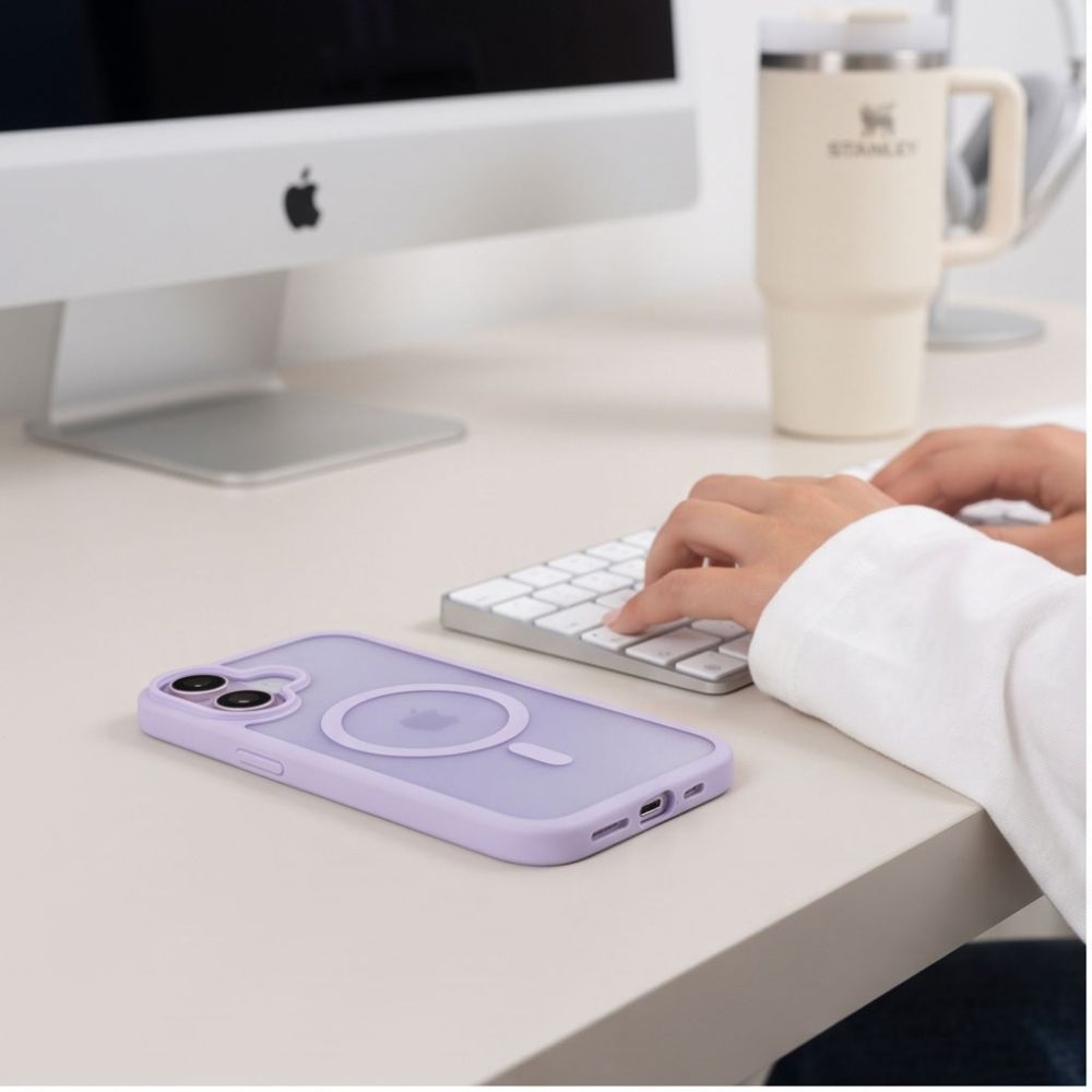 Dėklas Tech-Protect BasicMag MagSafe iPhone 17, matinis levandinis -- iPhone 17