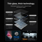 Apsauginis stiklas Spigen Glas.tR EZ Fit Pro iPhone Duo, skaidrus -- iPhone Duo