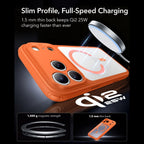 Dėklas ESR Classic Hybrid MagSafe iPhone 17 Pro / 18 Pro, matinis oranžinis -- iPhone 17 Pro, iPhone 18 Pro