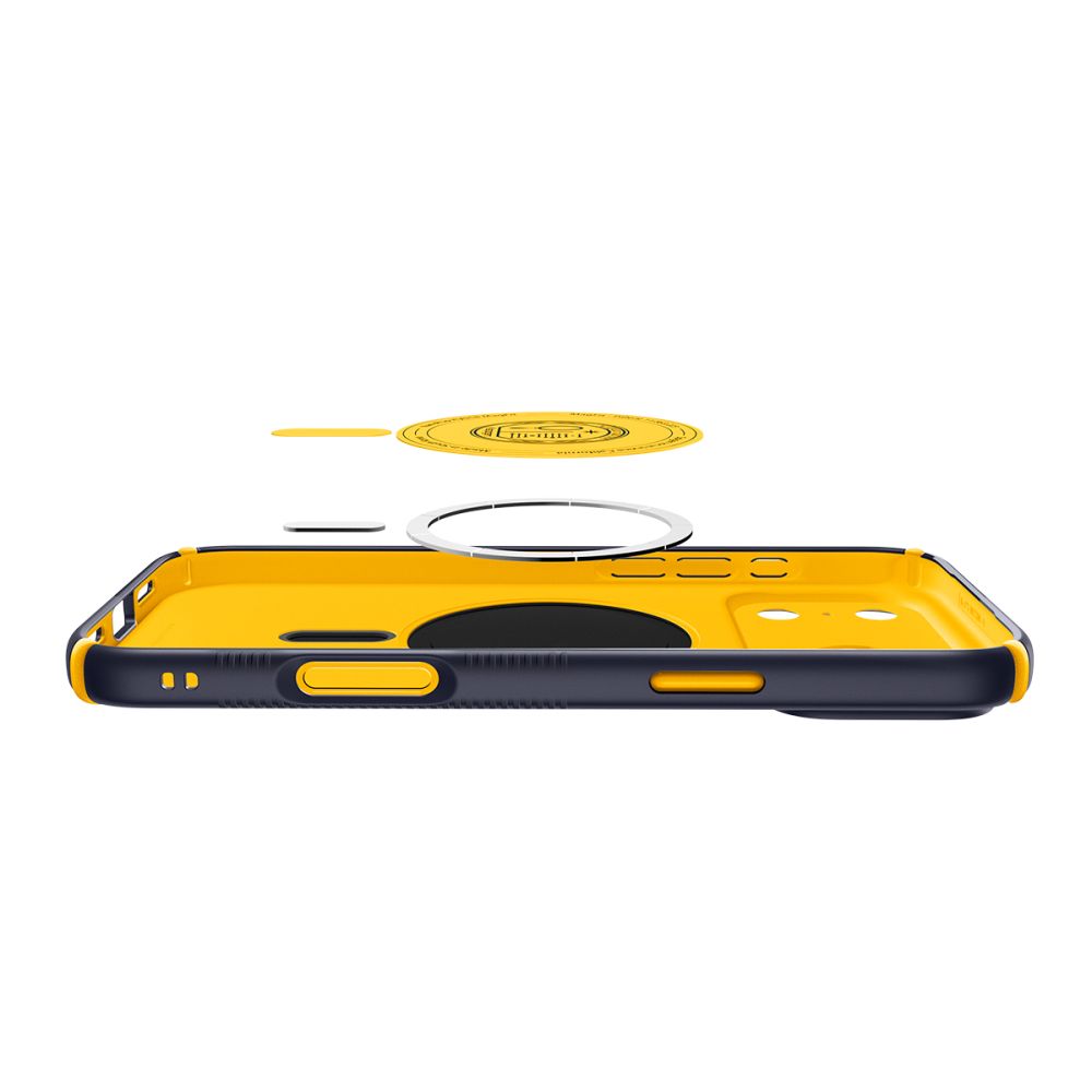 Dėklas Spigen Nano Pop Hybrid MagSafe iPhone 17 Pro / 18 Pro, tamsiai mėlynas/geltonas -- iPhone 17 Pro, iPhone 18 Pro