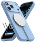 Dėklas Ringke Silicone Magnetic MagSafe iPhone 18 Pro Max, šviesiai mėlynas -- iPhone 18 Pro Max