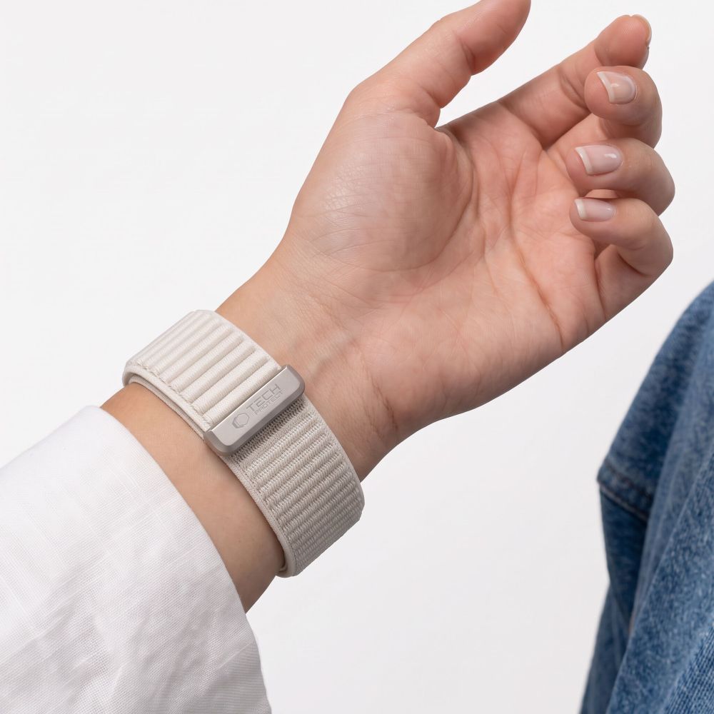 Dirželis Tech-Protect NylonLoop Apple Watch 8 / 9 / 10 / 11 / 12 / SE (40 / 41 / 42 mm), smėlio spalvos -- Apple Watch 8...