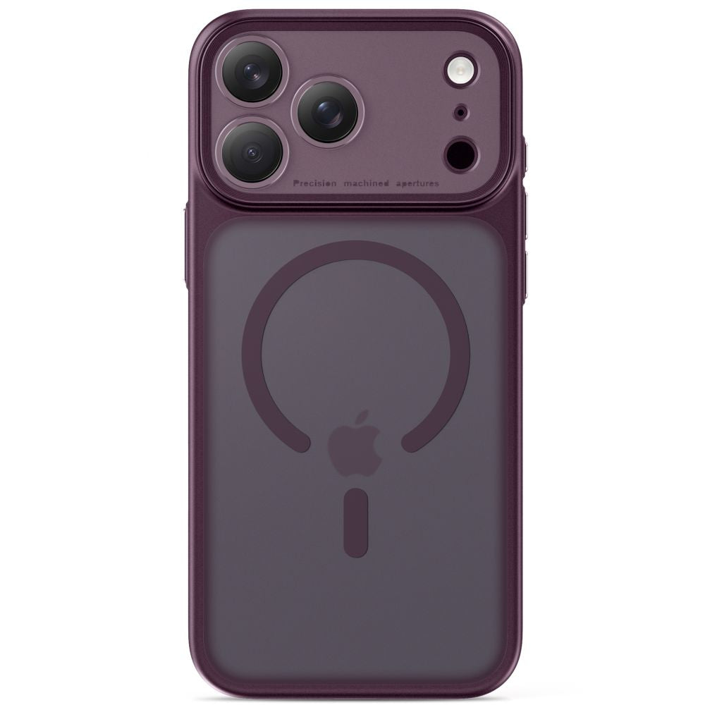 Dėklas Tech-Protect MagPrime MagSafe CC iPhone 17 Pro Max / 18 Pro Max, matinis tamsiai vyšninis -- iPhone 17 Pro Max,...