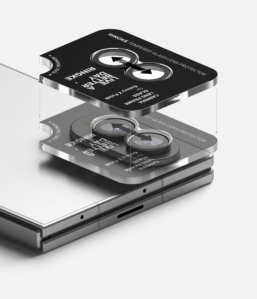 Kameros apsauginis stiklas Ringke Camera Frame Galaxy Z Fold 8, 2 vnt., juodas -- Galaxy Z Fold 8