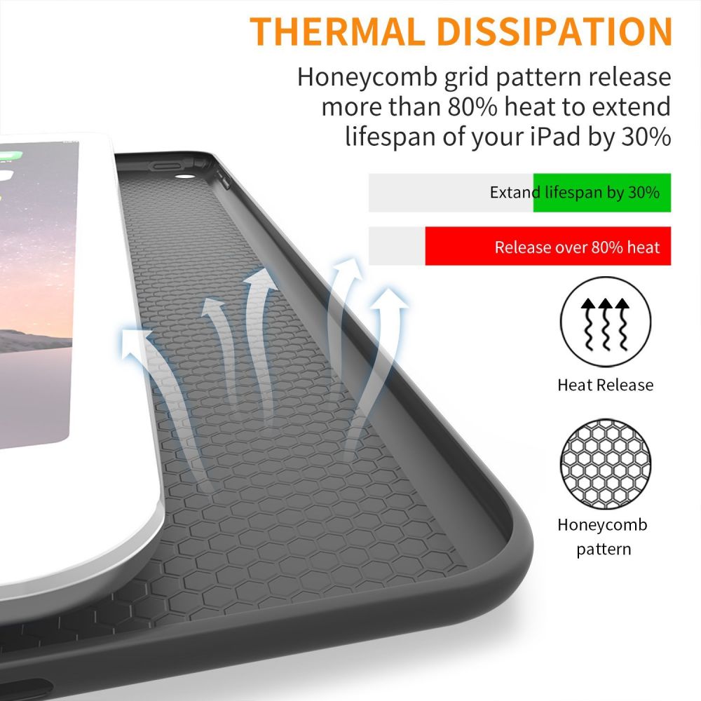 Dėklas Tech-Protect SmartCase iPad 9.7 5 / 6 (2017-2018), juodas -- iPad 5 (2017), iPad 6 (2018)