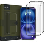 Apsauginis stiklas Hofi Glass Pro+ 2 vnt. iPhone 15 / 16, juodas -- iPhone 15, iPhone 16