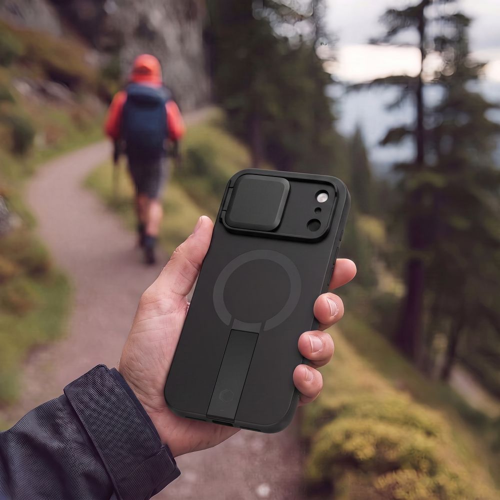 Dėklas Tech-Protect Kevlar Aura MagSafe iPhone 17 Pro / 18 Pro, juodas -- iPhone 17 Pro, iPhone 18 Pro