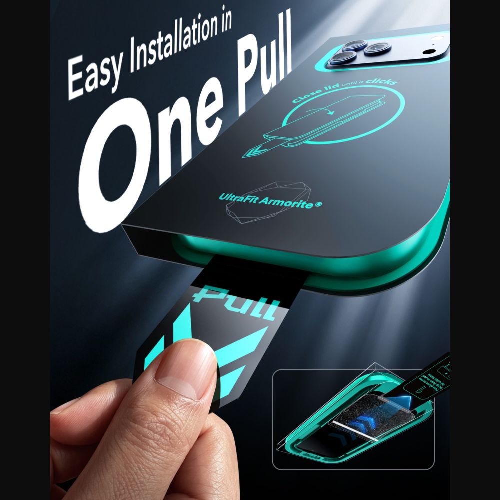Apsauginis privatumo stiklas ESR UltraFit Armorite, 2 vnt., iPhone 18 Pro -- iPhone 18 Pro