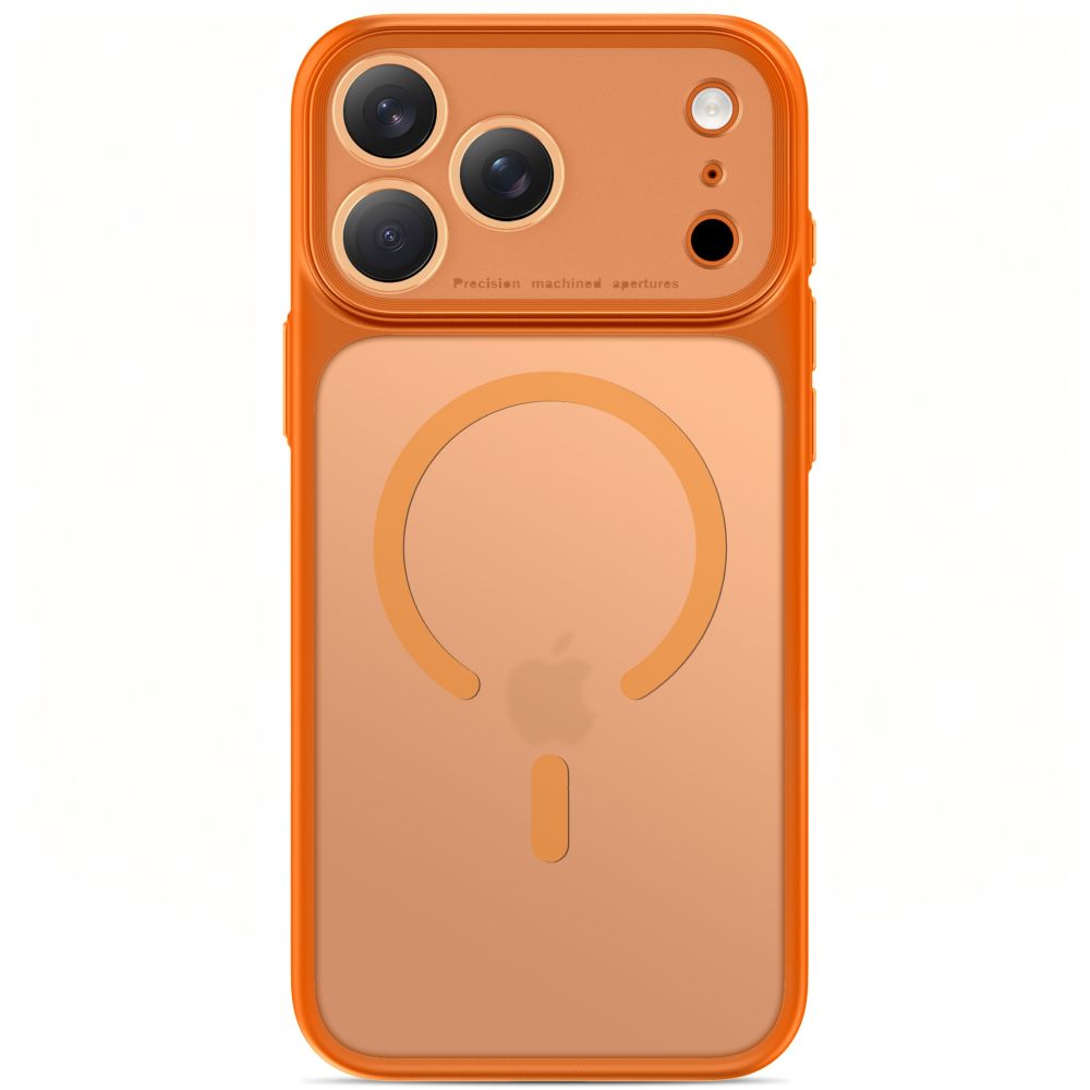 Dėklas Tech-Protect MagPrime MagSafe CC iPhone 17 Pro / 18 Pro, matinis oranžinis -- iPhone 17 Pro, iPhone 18 Pro