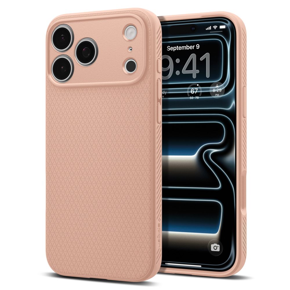 Dėklas Spigen Liquid Air iPhone 17 Pro Max / 18 Pro Max, rožinis titanas -- iPhone 17 Pro Max, iPhone 18 Pro Max