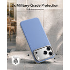 Dėklas ESR Leather Kickstand MagSafe iPhone 17 Pro / 18 Pro, šviesiai mėlynas -- iPhone 17 Pro, iPhone 18 Pro