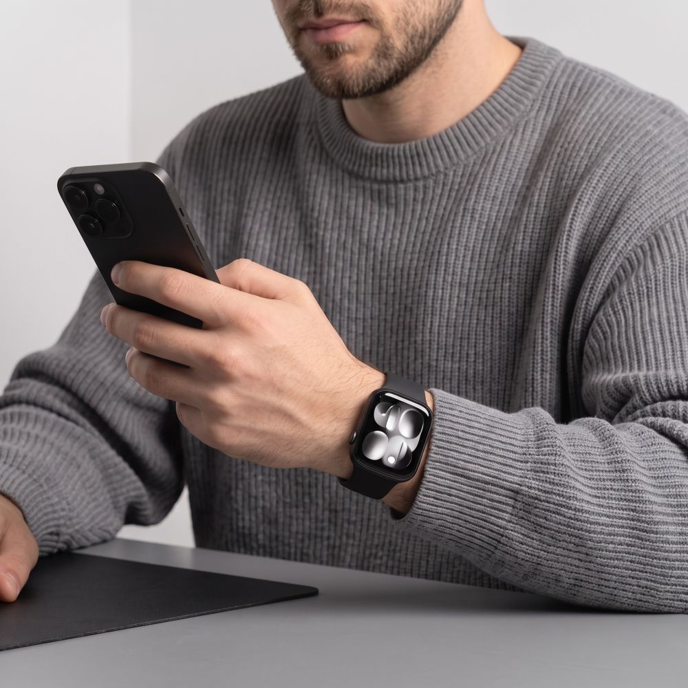 Dirželis Tech-Protect Silicone Apple Watch 8 / 9 / 10 / 11 / 12 / SE / Ultra (44 / 45 / 46 / 49 mm), juodas -- Apple...