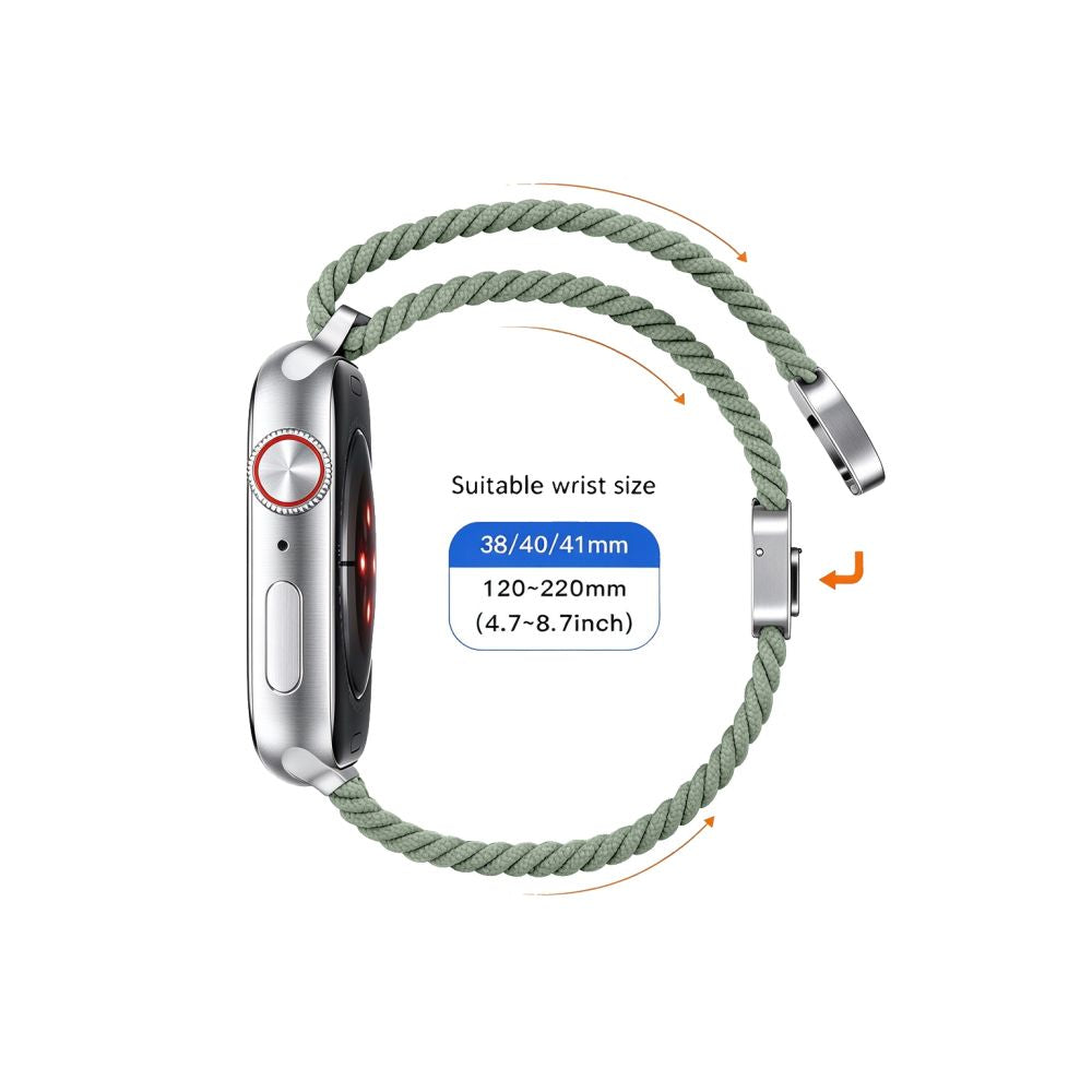 Dirželis Tech-Protect NylonMag Apple Watch 8 / 9 / 10 / 11 / 12 / SE (40 / 41 / 42 mm), pistacijų -- Apple Watch 8 (41...