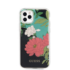 Guess dėklas iPhone 11 Pro – juodas, gėlių motyvas -- iPhone 11 Pro